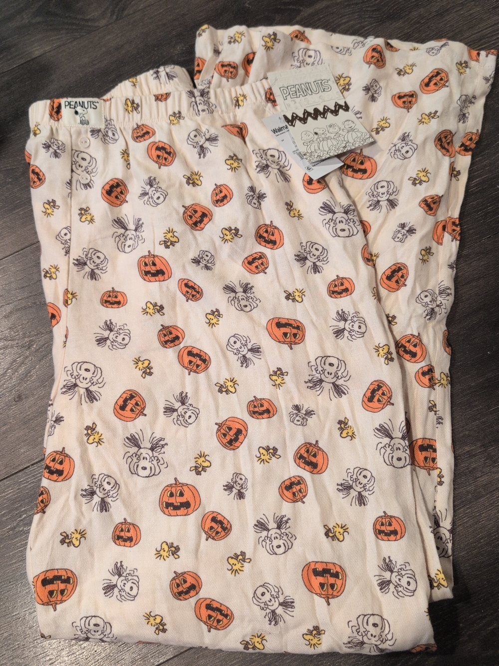 NWT Peanuts Snoopy Pumpkin Sleep Lounge Pants XL 16-18 Halloween Fall Theme